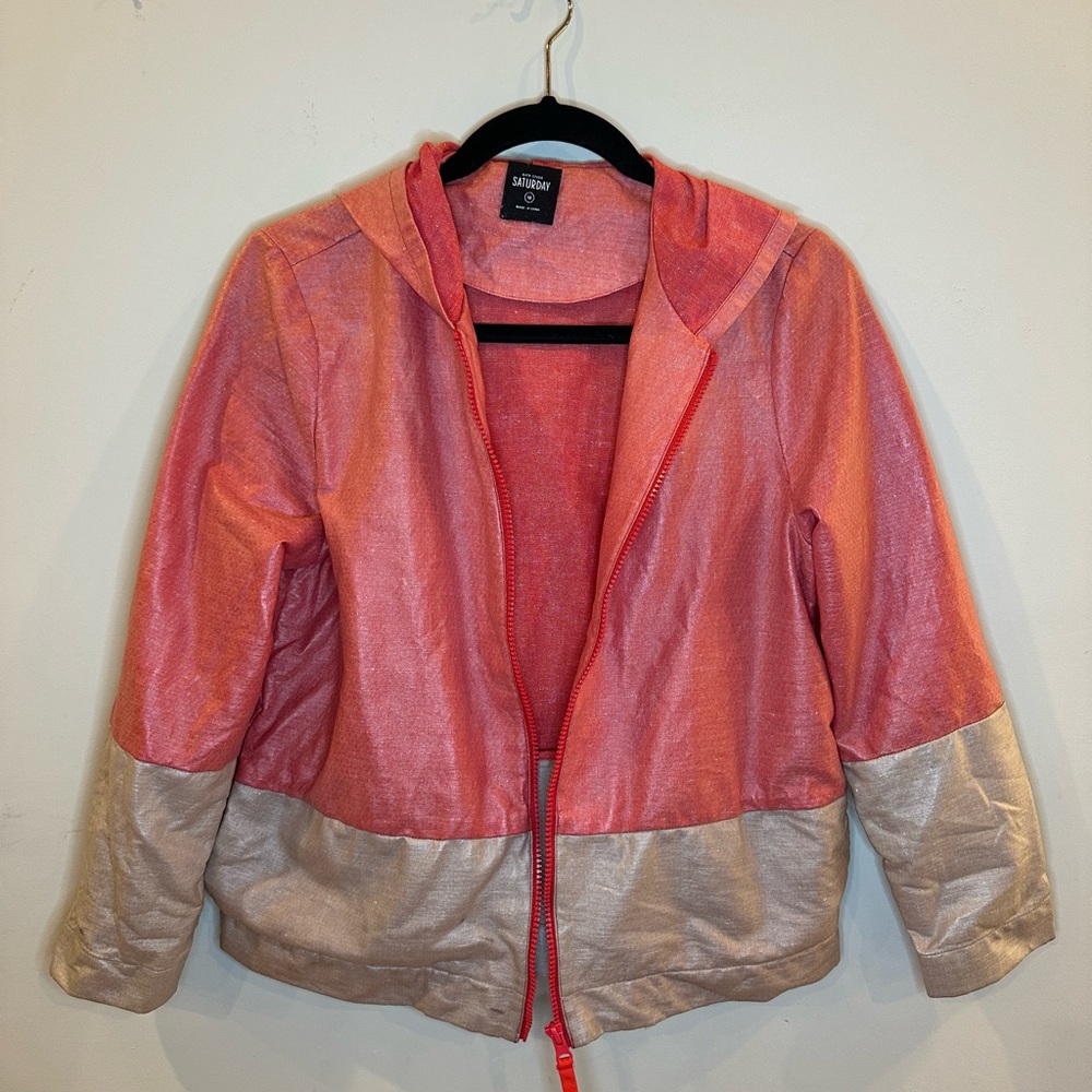 Kate Spade Saturday Peach Tan Raincoat M